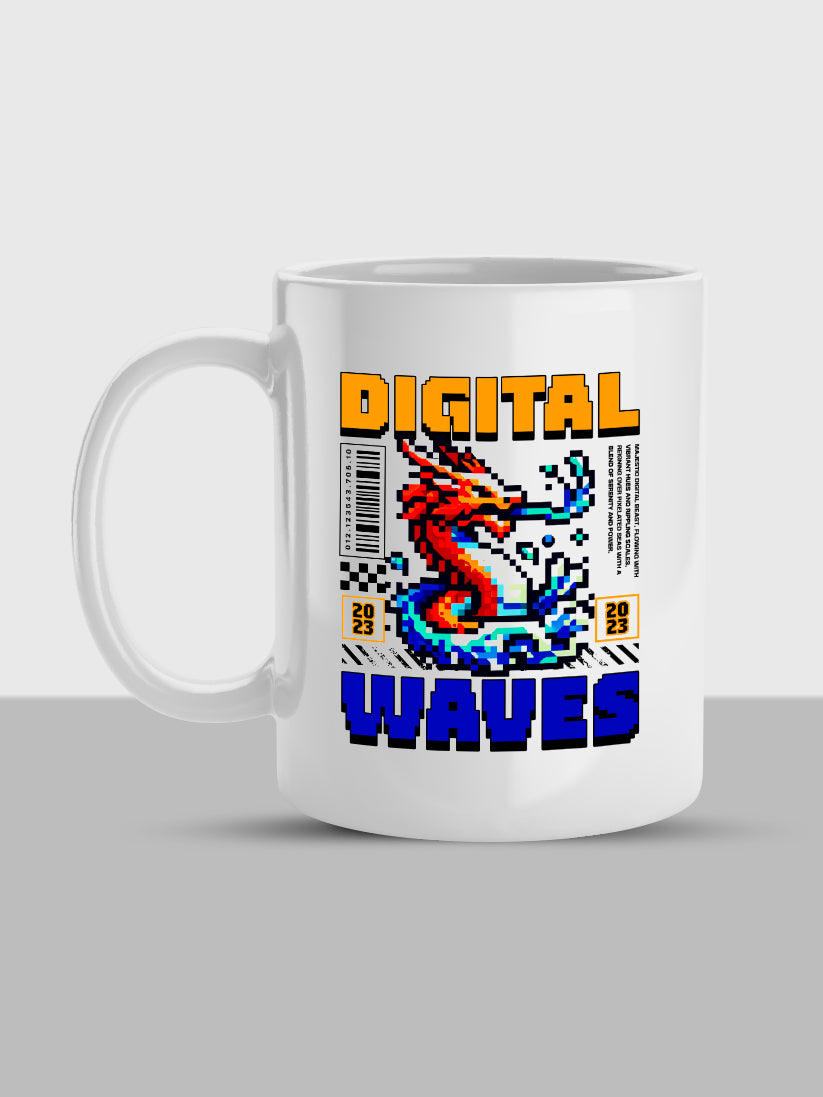 The Digital Wave Closeup Mug