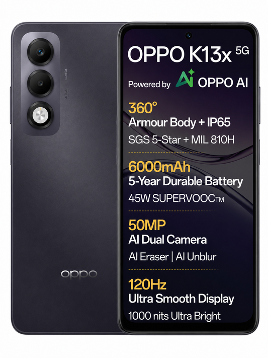 OPPO K13x 5G, Midnight Violet (8GB, 128GB)