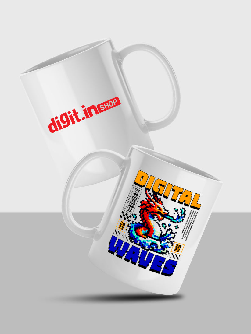 The Digital Wave Closeup Mug