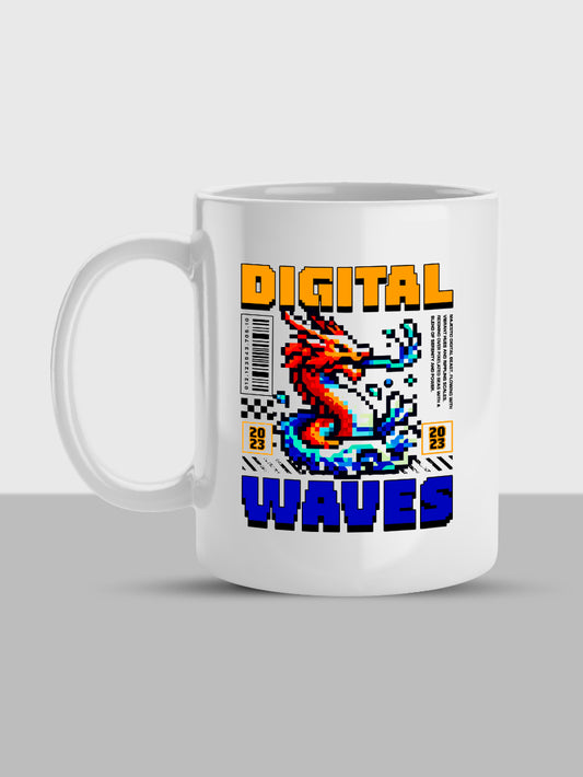 The Digital Wave Closeup Mug