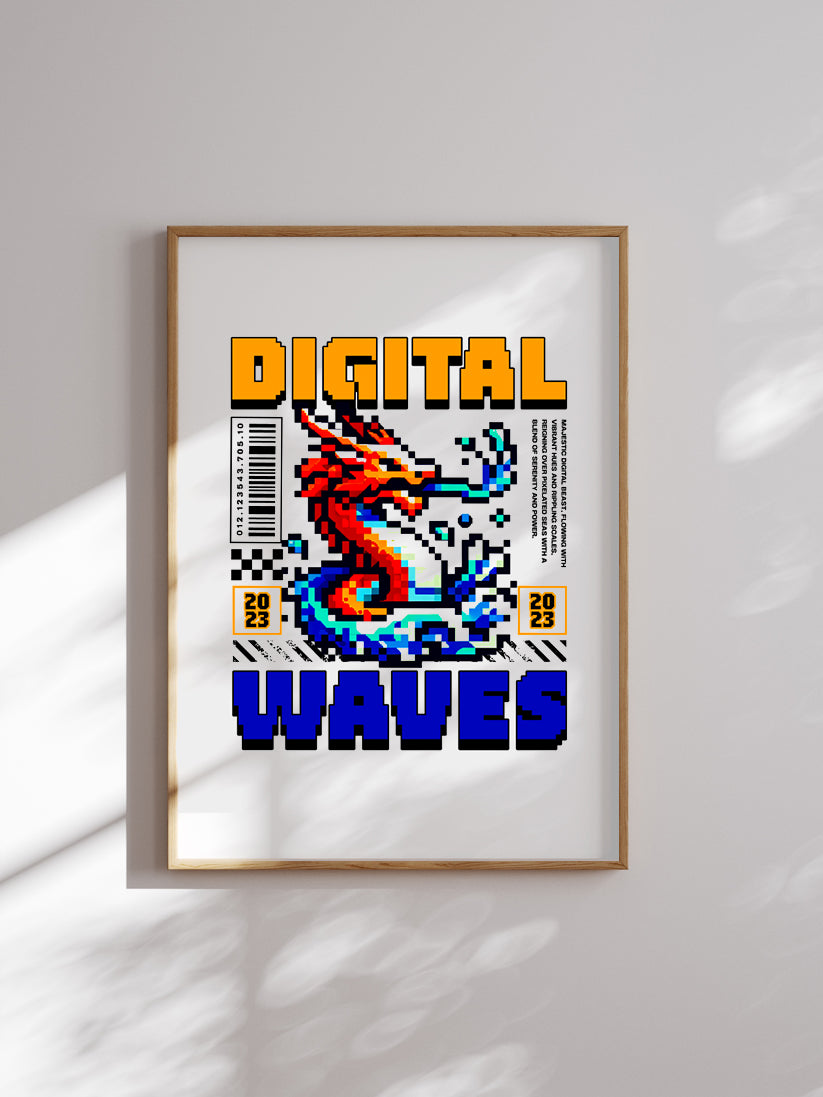 The Digital Wave Closeup Poster
