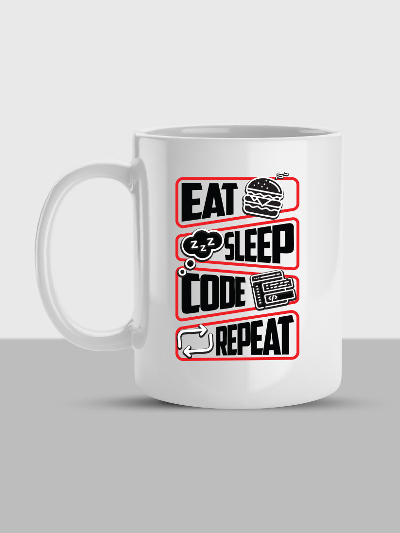 Eat Sleep Code Repeat Mug