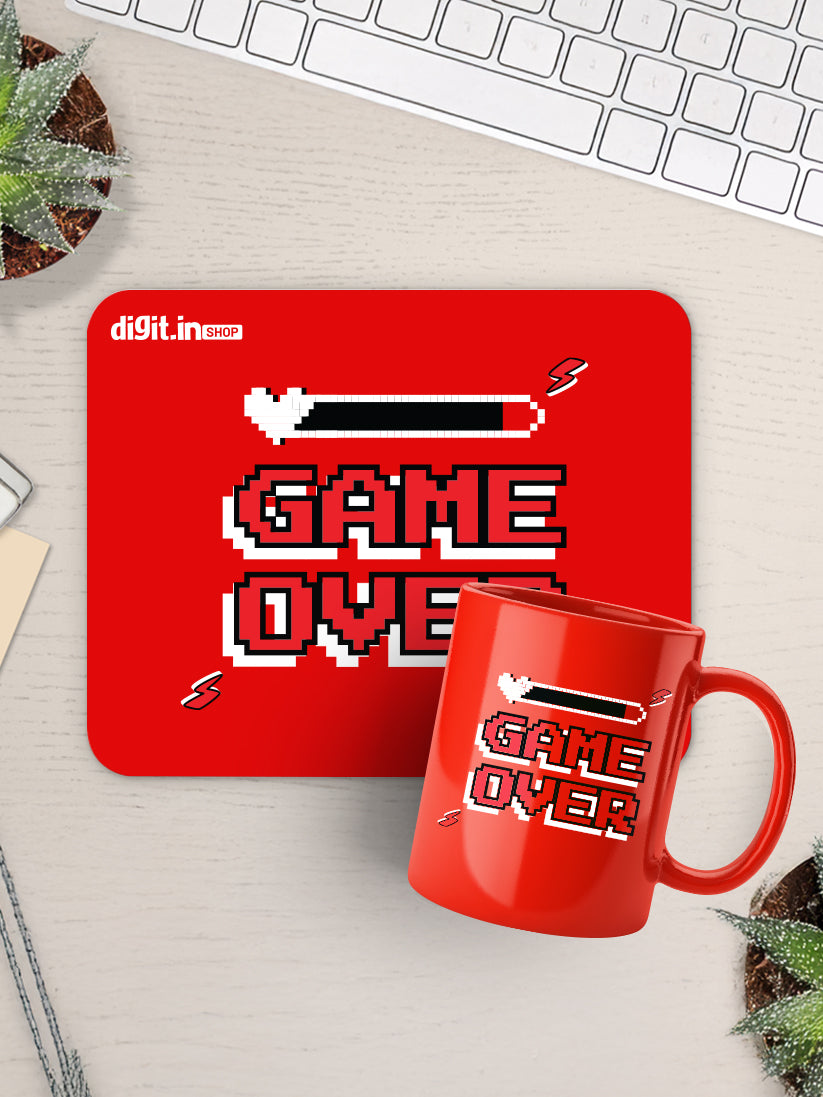 Game Over Mouse Pad & Mug Combo