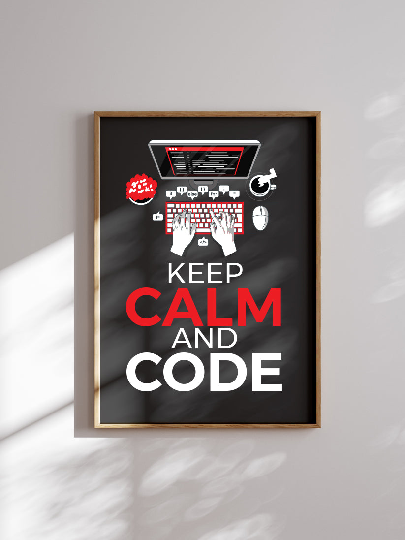 Keep Calm and code Poster – Digit Shop