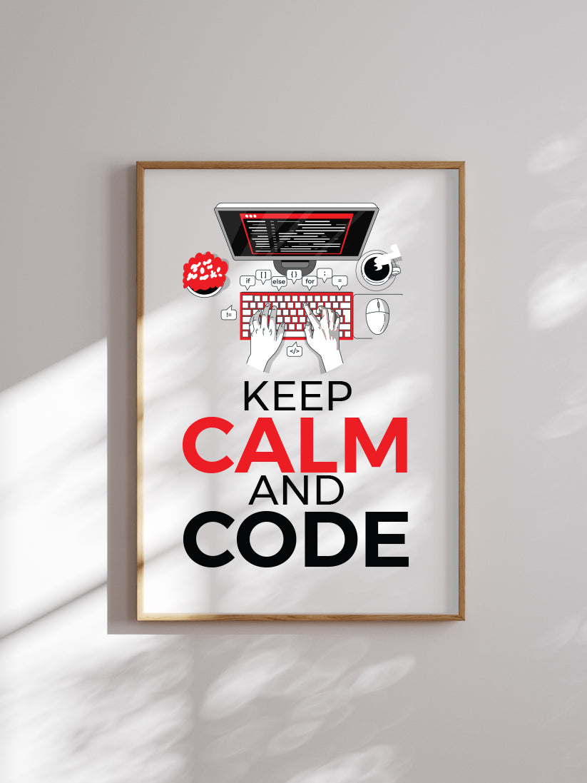 Keep Calm and code Poster – Digit Shop
