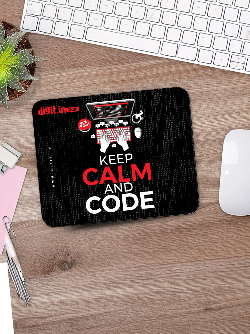 Digit Code Pad Keep Calm and Code Mouse Pad – Digit Shop